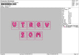 Utrgvtext 1612 Embroidery File 6 sizes