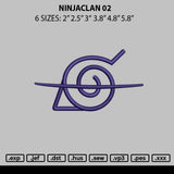 Ninjaclan 02 Embroidery File 6 sizes