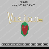 Vision Embroidery File 4 size