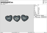 Valentinetext 0502 Embroidery File 6 sizes
