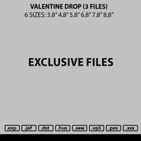 Valentine Drop Embroidery 3 Files