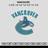 Vancouver Embroidery File 6 sizes