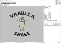 Vanilla Shake Embroidery File 4 size