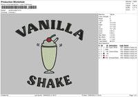 Vanilla Shake Embroidery File 4 size