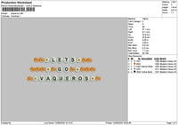 Letstext 1209 Embroidery File 6 sizes