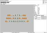 Letstext 1209 Embroidery File 6 sizes