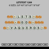 Letstext 1209 Embroidery File 6 sizes