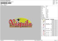 Vaquita Embroidery File 5 sizes