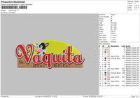 Vaquita Embroidery File 5 sizes