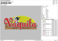 Vaquita Embroidery File 5 sizes