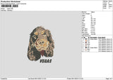 Dog Head 0611 Embroidery File 6 sizes