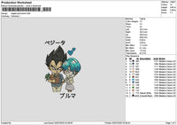 Vegeta Chibi Embroidery File 6 sizes