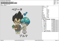 Vegeta Chibi Embroidery File 6 sizes