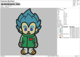 Vegeta Chibi Embroidery File 4 size