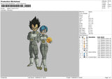 Vegeta N Bulma Embroidery File 4 size