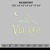 Velaristext Embroidery File 6 sizes