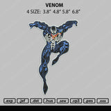 Venom Embroidery File 4 size