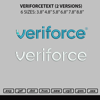 Veriforcetext Embroidery 2 Files