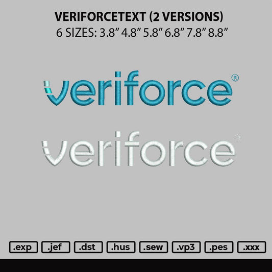 Veriforcetext Embroidery 2 Files