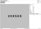 Versed Embroidery File 4 size