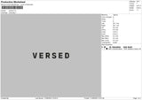 Versed Embroidery File 4 size