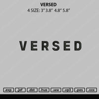 Versed Embroidery File 4 size