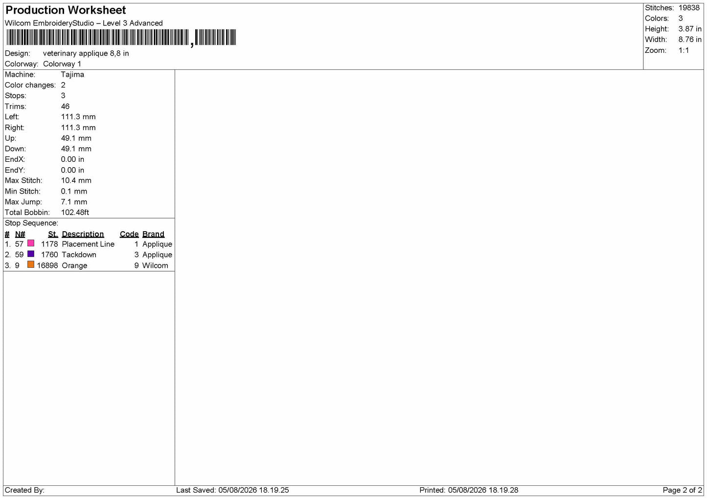 Veterinary App Embroidery Machine Design File 6 sizes