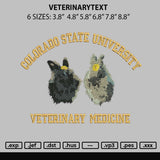 Veterinarytext Embroidery File 6 sizes
