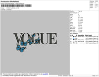 Vogue Butterflies Embroidery File 4 size