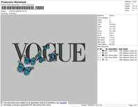 Vogue Butterflies Embroidery File 4 size