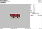 Vibetext Embroidery File 6 sizes