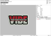 Vibetext Embroidery File 6 sizes