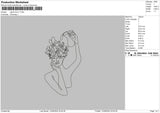 Flowers  Line V1 Embroidery File 6 sizes