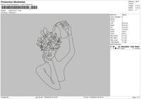 Flowers  Line V1 Embroidery File 6 sizes