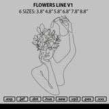 Flowers  Line V1 Embroidery File 6 sizes