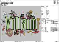 Villaintext V2 Embroidery File 6 sizes