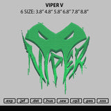 Viper V Embroidery File 6 sizes