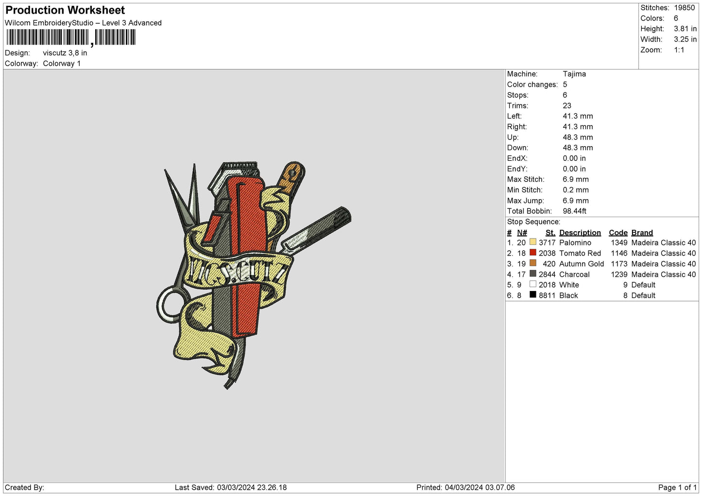 Viscutztext Embroidery File 6 sizes