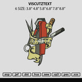 Viscutztext Embroidery File 6 sizes