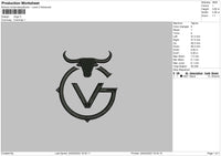 V Logo Embroidery File 6 sizes