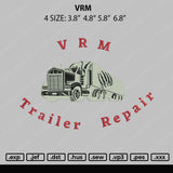 VRM Embroidery File 4 size