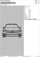 VW Gli Outline V2 Embroidery File 5 sizes