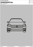 VW Gli Outline V2 Embroidery File 5 sizes