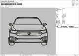 VW Gli Outline V2 Embroidery File 5 sizes