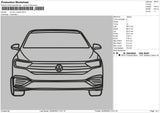 VW Gli Outline V2 Embroidery File 5 sizes