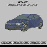 Navy Car 0805 Embroidery File 6 sizes