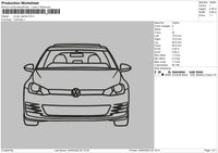 VW GTI Embroidery File 5 sizes