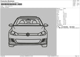 VW GTI Embroidery File 5 sizes