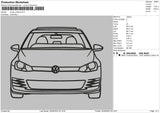 VW GTI Embroidery File 5 sizes