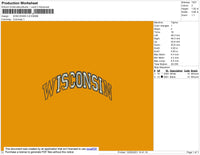 Wisconsin Embroidery File 4 size